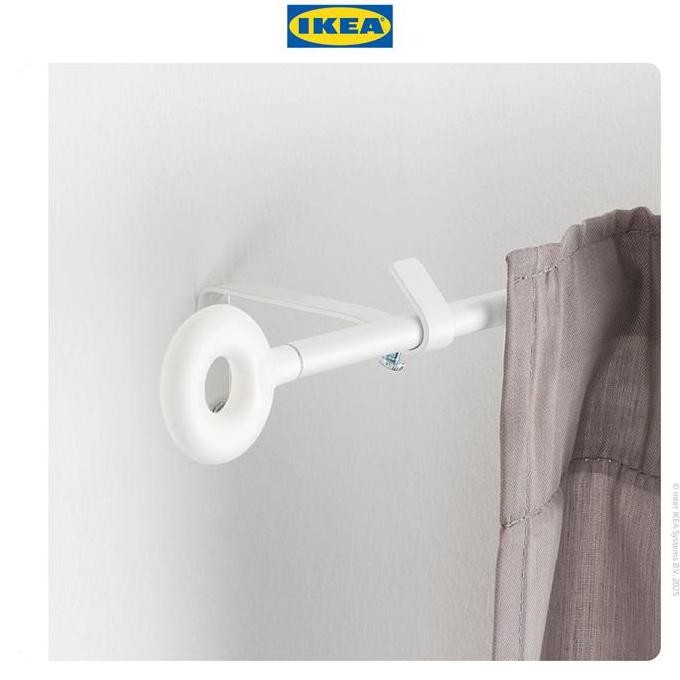 IKEA IRJA Set Rel Batang Gorden Putih 140cm