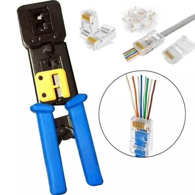 Crimping Tool RJ45 | Tang Crimping Pengupas Kabel RJ45 Anti Gagal