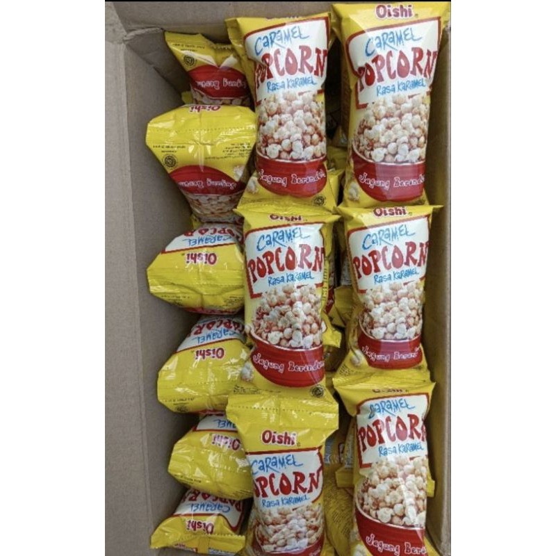

Popcorn Oishi | Oishi Popcorn Caramel Renceng 10 pcs