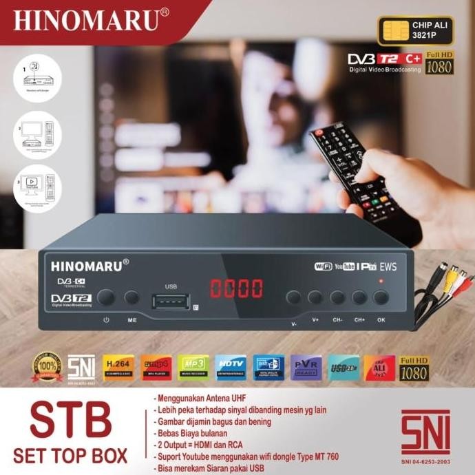 Set Top Box Receiver Penerima Sinyal Tv Digital Stb Hinomaru Kualitas Terbaik Harga Termurah