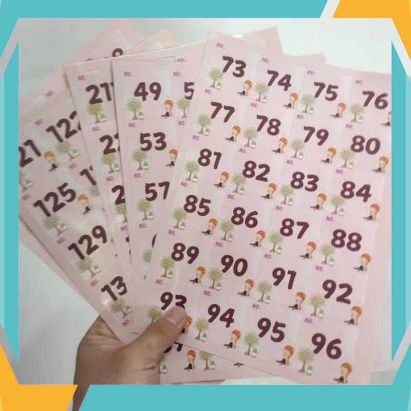 

Cuci Gudang (Sudah Dicutting) STIKER NOMOR 1-240, 1-120 STICKER NUMBERS GLOSSY POUCH UANG MENABUNG NO URUT FRK-78