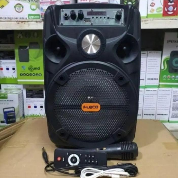 Cod Speaker Bluetooth Portable Karaoke Fleco 8'5 Inch Fl-955C&D Bonus Mic Karaoke+Remote X-Bass / Sp