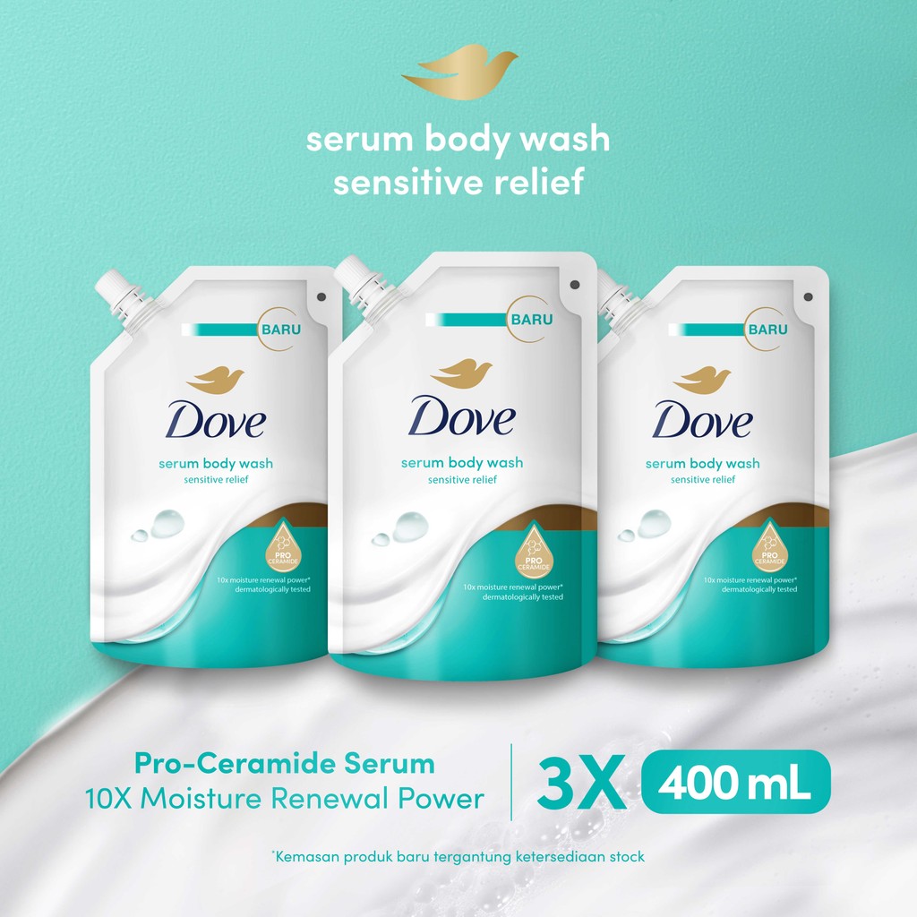 Dove Serum Body Wash Pro-Ceramide - Sensitive Relief 400ml Triplepack (x3)