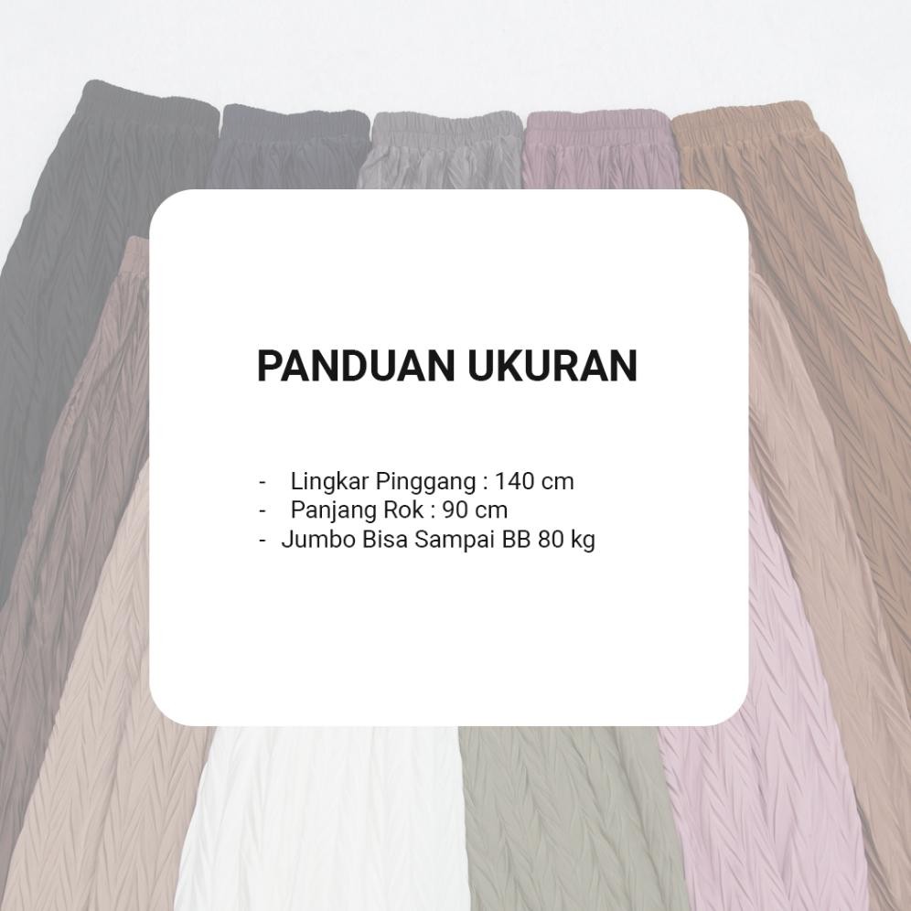 Original Ezzet - Adiva Rok Dewasa Plisket Premium Korean Style Pleats Skirt Jumbo Re-65