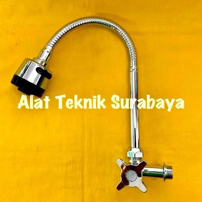 NEW KRAN ANGSA ELEAF / FLEXIBEL SINK STAINLESS STEEL CUCI PIRING KERAN TEMBOK DAPUR WASTAFEL FLEKSIB