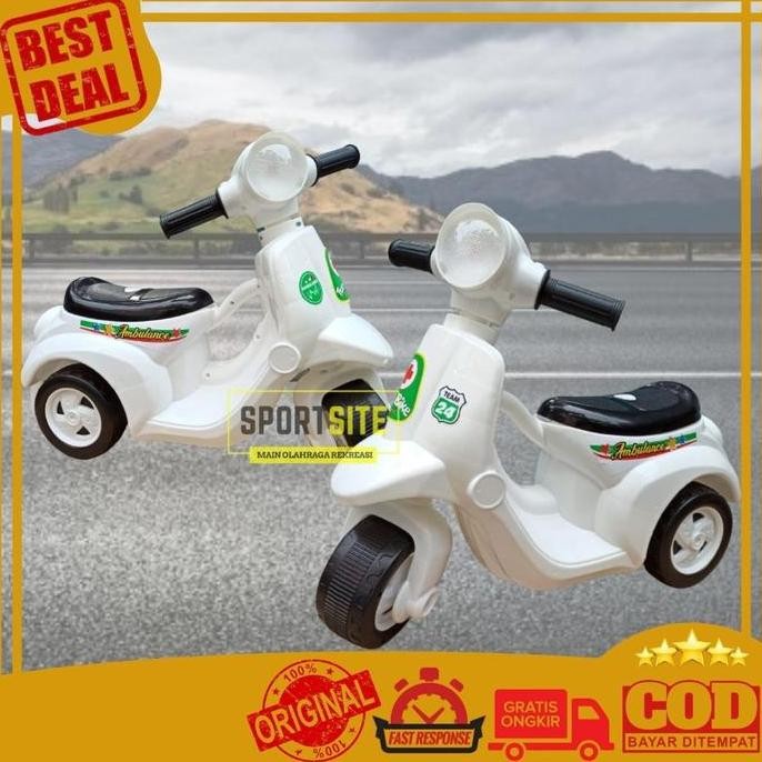 Vespa Musik Fun Bike Mini Mainan Anak Sepeda Motor Scooter Roda Tiga 3