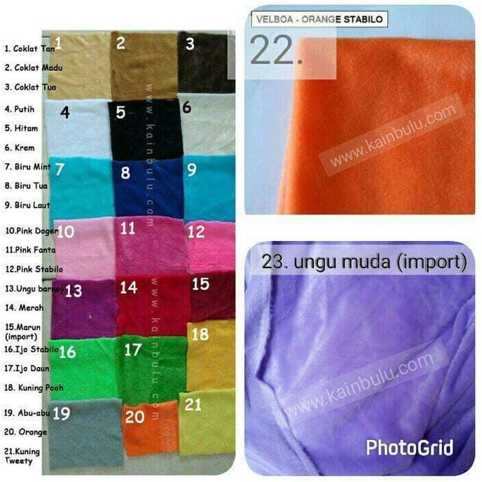 KAIN VELBOA / KAIN BULU PENDEK/ KAIN BONEKA