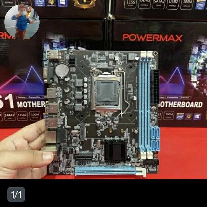 MOTHERBOARD POWERMAX H61 SOCKET LGA 1155 WITH NVME