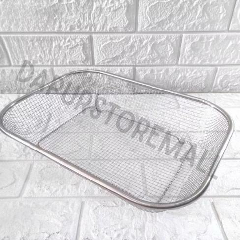 Bisa Cod {Ssj} Saringan Segi / Peniris Gorengan / Tirisan Segi Lubang Stainless / Saringan Segi Stai