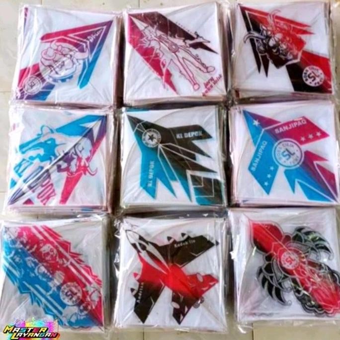 PROMO isi 100pcs layangan sukhoi - layangan sukhoi standar - motif rendom - layangan sukoi - layanga