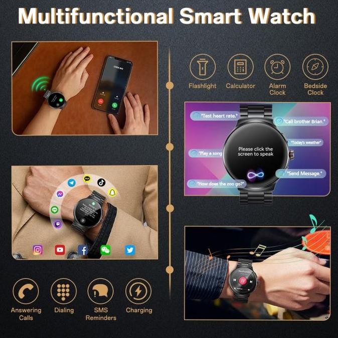 Aolon Prime 3 Prime3 Smartwatch  Amoled Screen Cover Lock Metal Case Aod Smart Watch