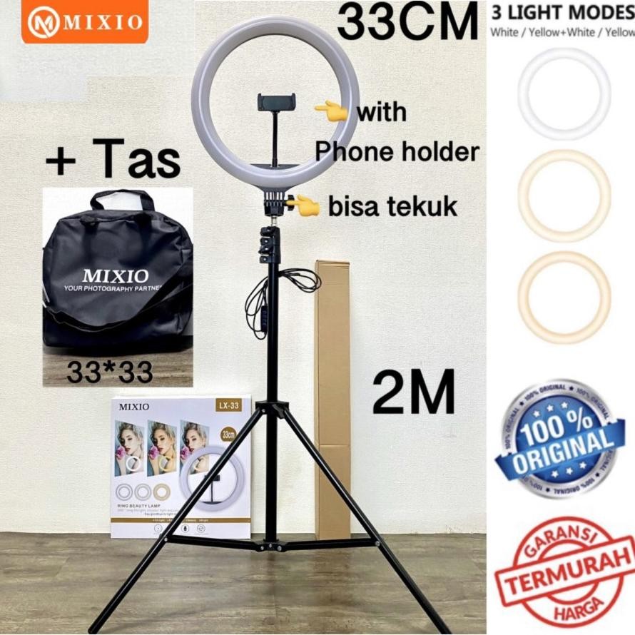 Mixio Ring Light 33Cm + Light Stand Tripod 2M Selfie Livestreamer