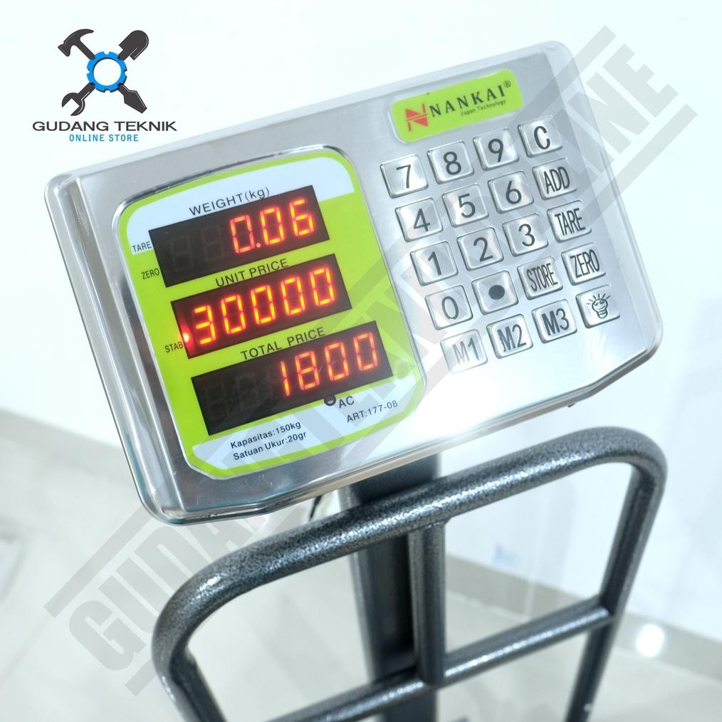Timbangan Duduk Digital Rail Nankai 150Kg / Timbangan Digital Nankai 150 Kg / Nankai 150Kg / Timbang