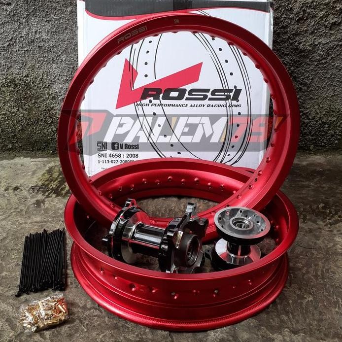 Ready  Velgset Merah Supermoto CRF 150 L Velg Velk Tromol Silver Black CRF150