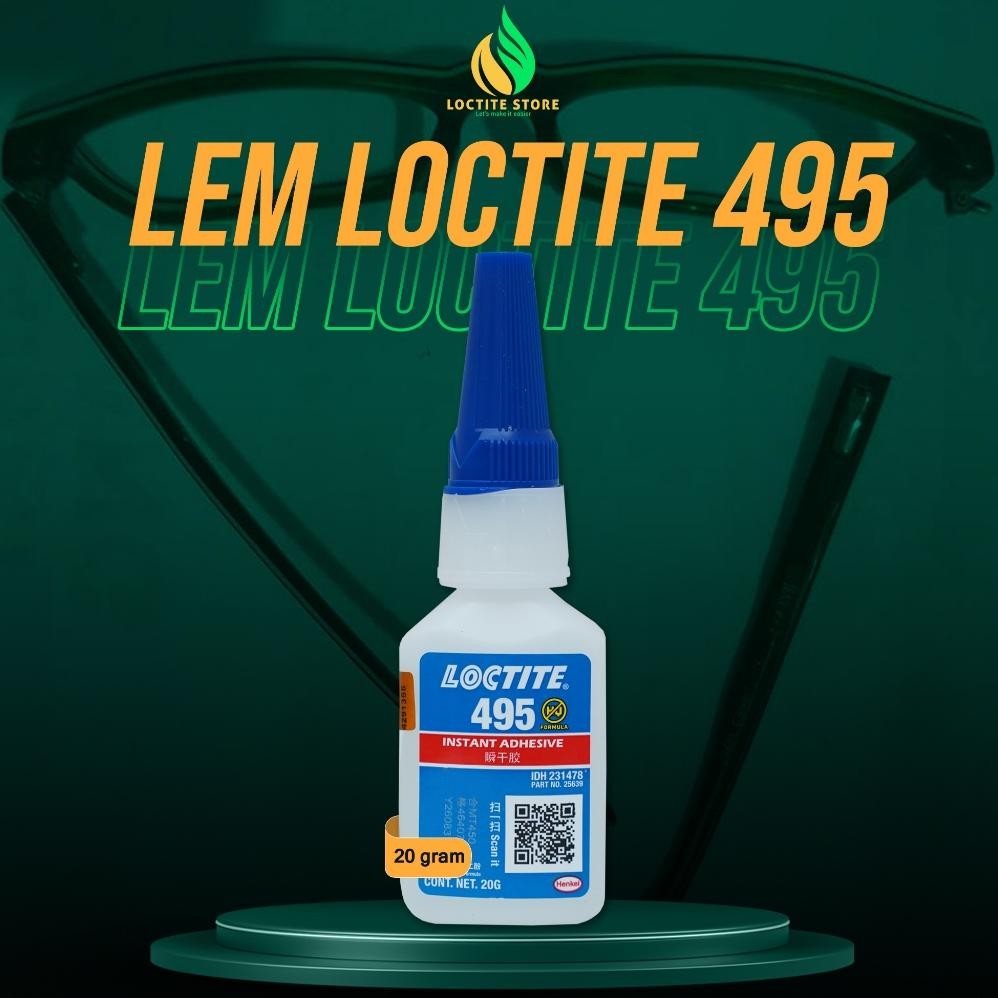 

LEM SUPER UNTUK BESI DAN PLASTIK LOCTITE 495 WARNA BENING 20GR CEPAT KERING