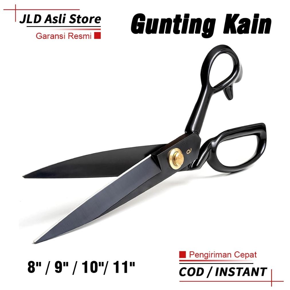 

JLD Gunting Bahan Kain Hitam 8 9 10 11 Tailor Scissor Gunting Baja Galvanis Mangan