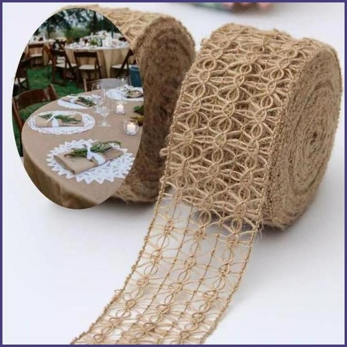 

READY PITA_GONI_HESSIAN_MOTIF_BUNGAN_HOLLOW_UNTUK_DEKORASI_PESTA_PERNIKAHAN STOCK TERBARU