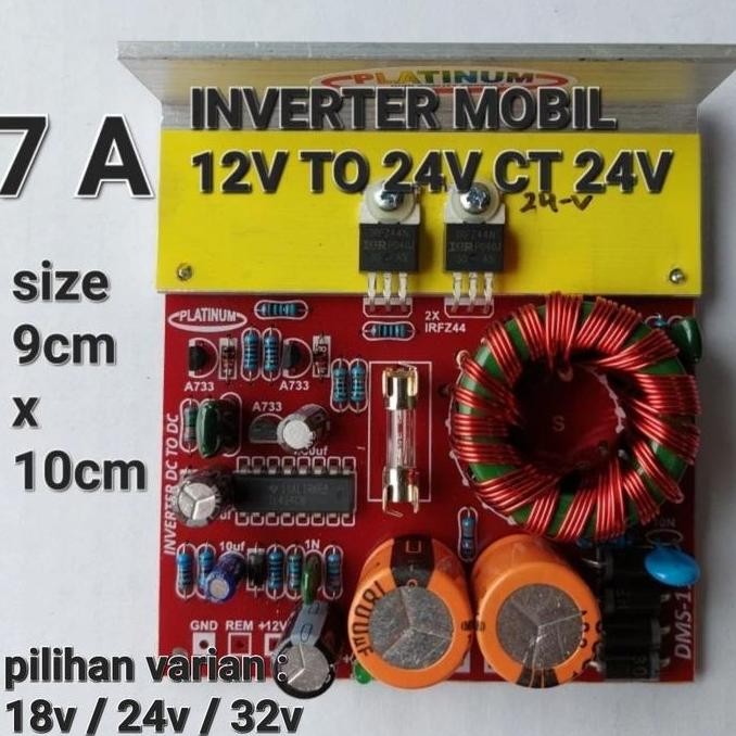 PCB KIT INVERTER DC 12V TO 18V 24V 32V CT STEP UP 12V 12 V VOLT TO CT ACCU JADI SIMETRIS AUDIO SOUND