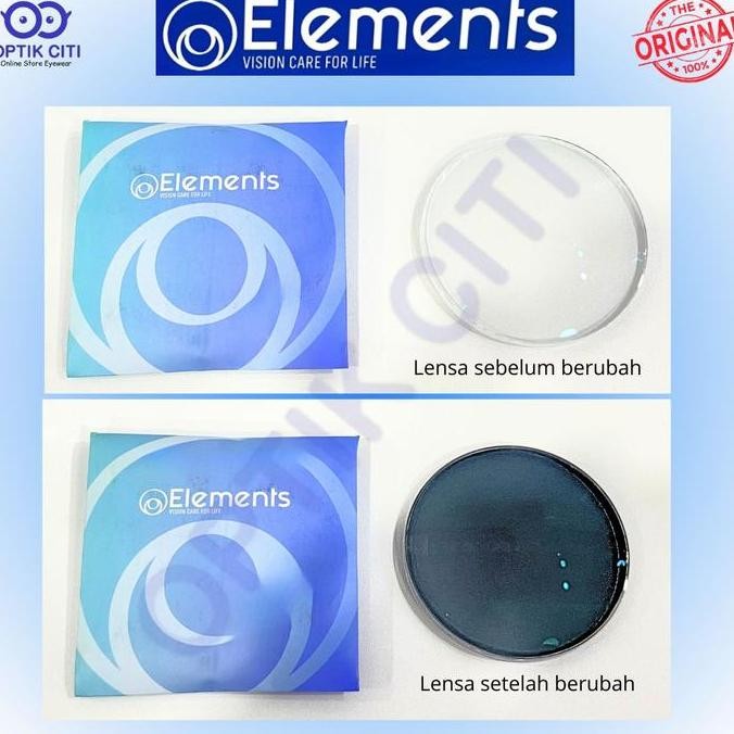 Lensa Kacamata Essilor Elements Photochromic Blueray Uv 420 Original