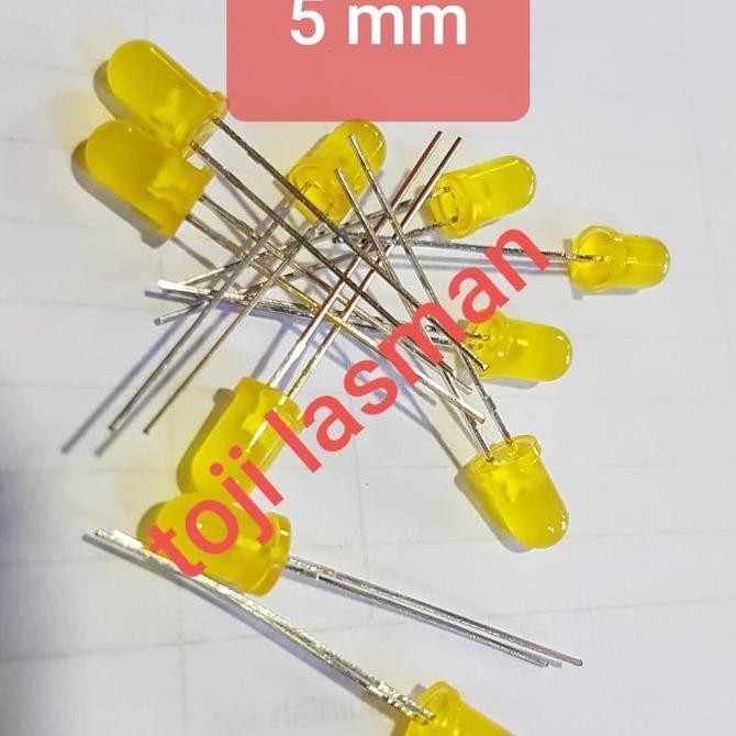 LAMPU LED KUNING 5MM 5 MM PILOT INDIKATOR 3V F5 YELLOW