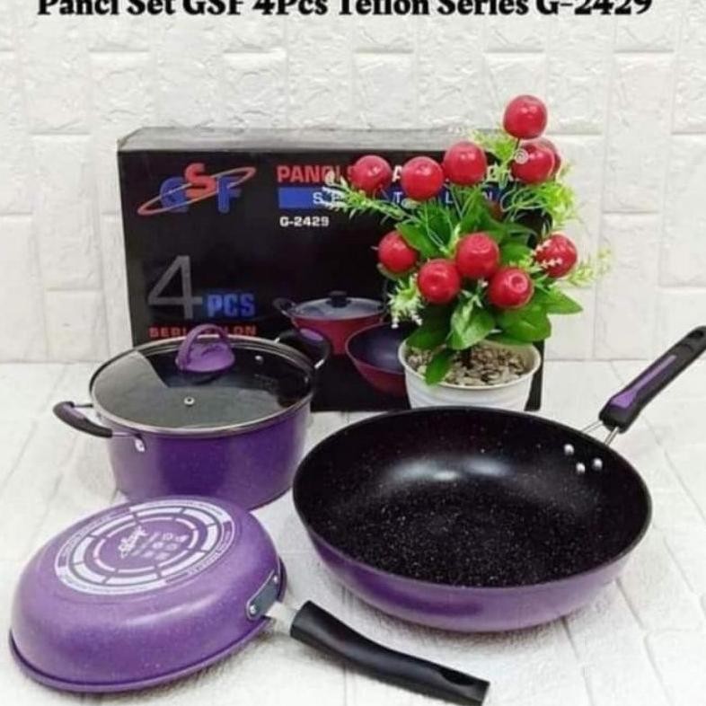 TRENDING panci set teflon gsf G 2429 panci set teflon gsf anti lengket 2429