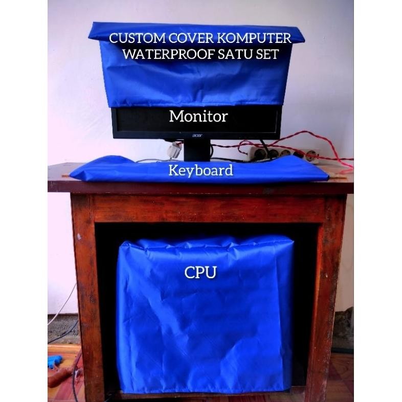 Cover Monitor Komputer dan Cover CPU Waterproof Custom