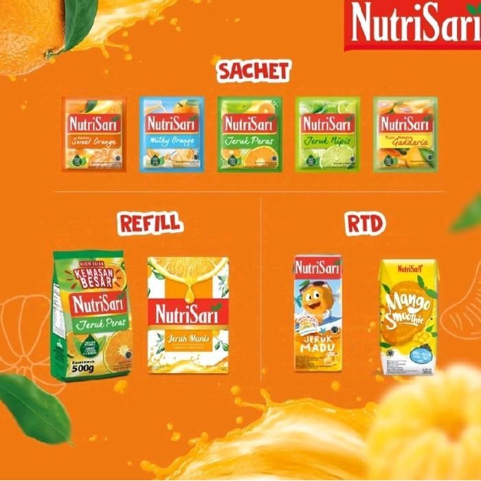 

DD Nutrisari Drink Multi Flavour 1 Renceng isi 10 Sachet Drink Instan Minuman Instan