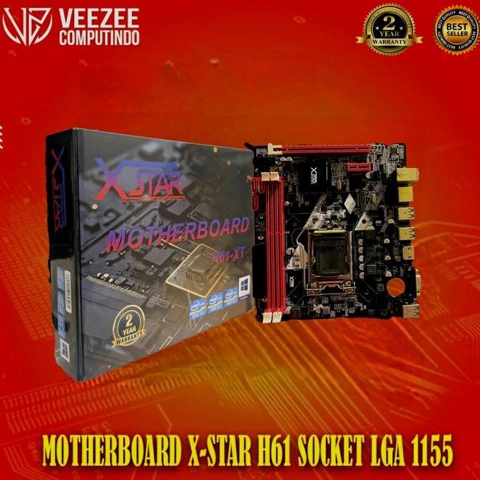 TERMURAH - Motherboard Mobo X-Star H61 LGA1155 Slot SSD NVMe