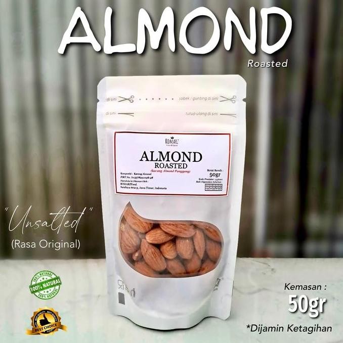 

Kacang Almond Roasted Almond Panggang Almond Oven Original 50Gr Allshop