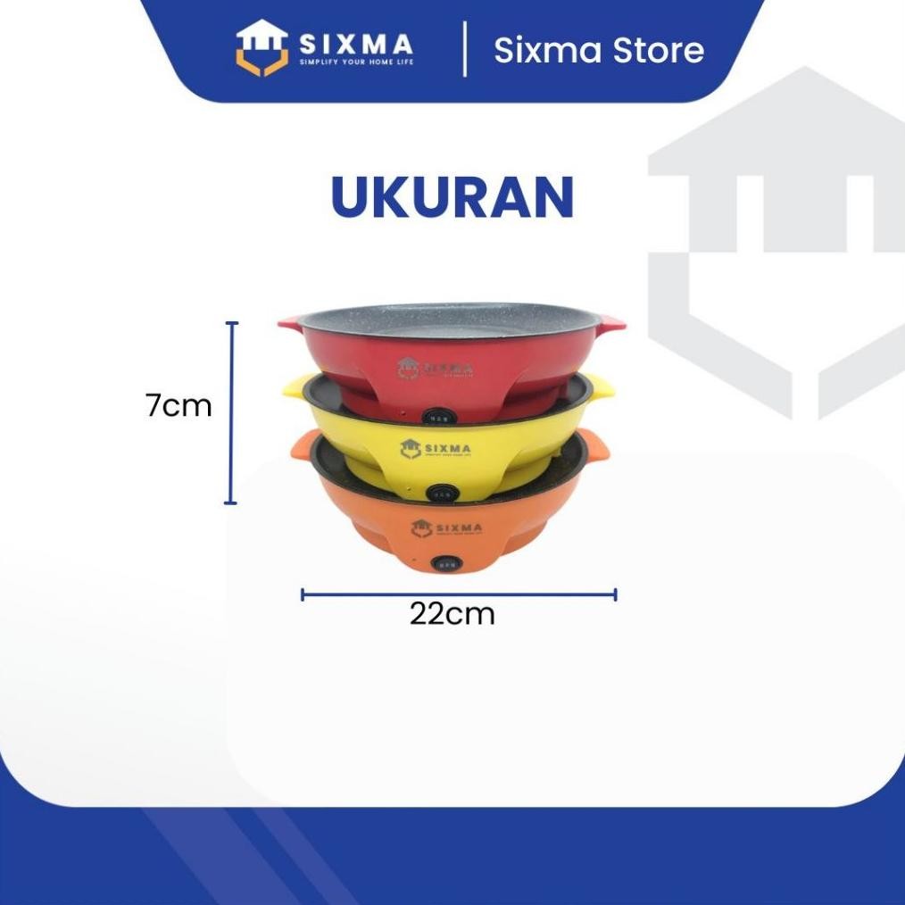 Bisa Cod Grill Pan Bbq Listrik Anti Lengket Multifungsi Low Watt Sixma Ss-6506 ||