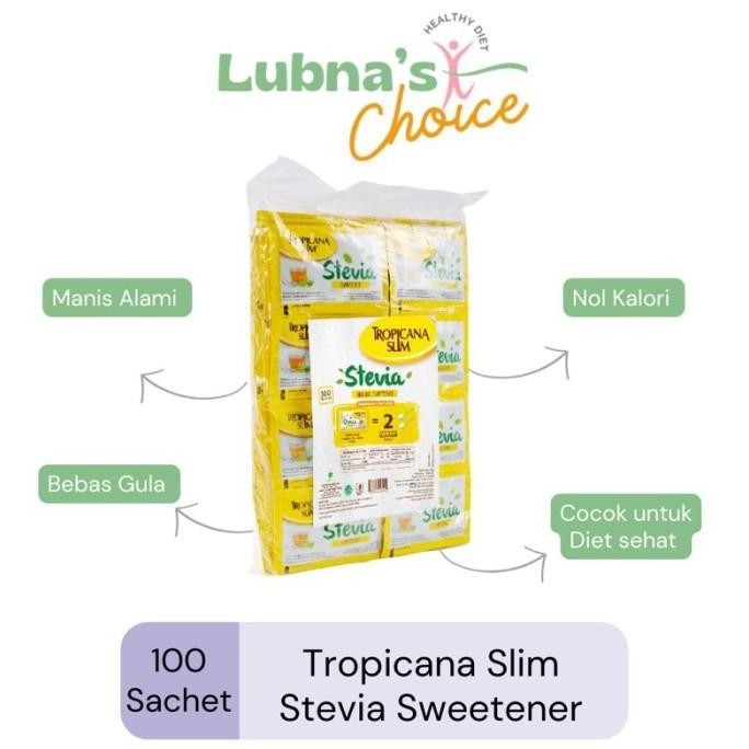 

Tropicana Slim Sweetener Stevia 100 sachet - Pemanis Alami Nol Kalori
