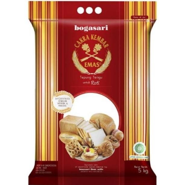 

Tepung Premix Cakra Kembar Emas Bogasari Roti / Mantao / Oriental 5kg