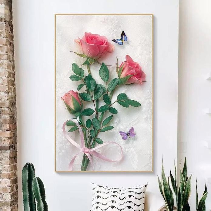 

Promo Diy Diamond Painting Full Pot Bunga Mawar Peony Paket Diy Kit Ukuran Sedang Bungamedium