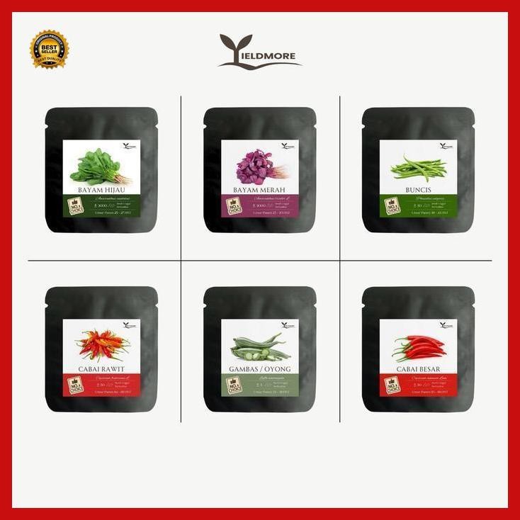(Terbaru) Yieldmore - Bibit Sayur Lengkap Biji Berkualitas Unggulan Sayur Dan Buah Seri 2 Bestseller