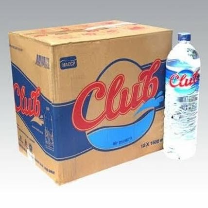 

air minum club botol 1500ml 1,5liter dus 12 pcs air mineral