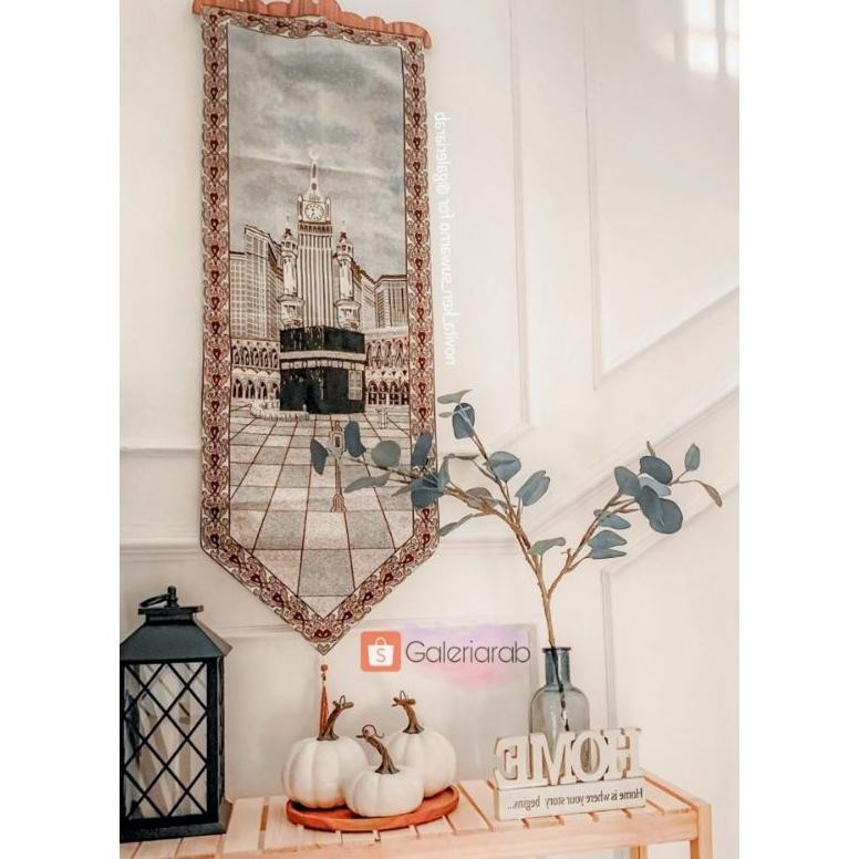 1 Set Kaligrafi Lukisan Ka'Bah Import Kiswah Hiasan Dinding Allah Muhammad