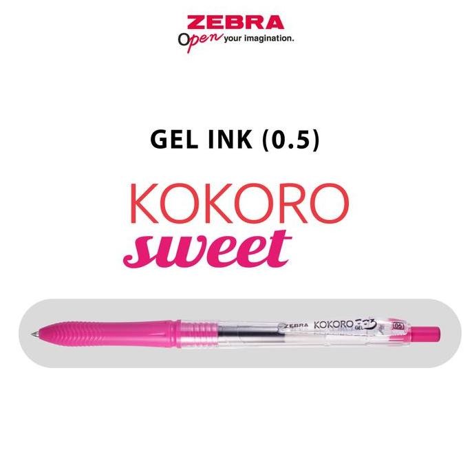 

ZEBRA Kokoro Sweet 0.5 - Black Ink - Pulpen Gel - Stationery