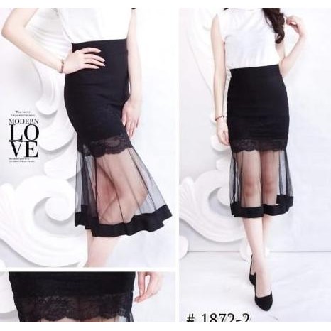 Df12 >> / 187212 Rokk / Ms / Rok Tile / Rok Hitam / Bawahan Wanita / Androk / Skirt / Fashion Wanita