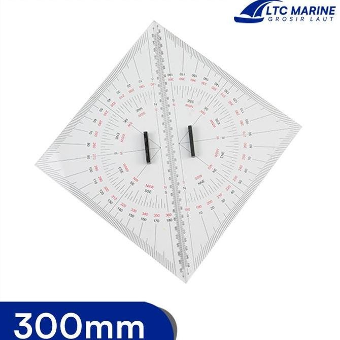 

IMPA 371008 Navigation Triangle Ruler Mistar Segitiga Peta 300mm
