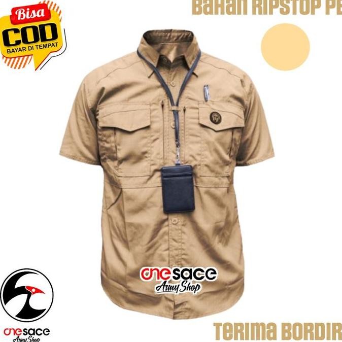 Murah Onesace Kemeja Tactical M Tac Lengan Pendek Pria Wanita Lapangan Pdl Pdh Pns Hem Bumn  Harian 