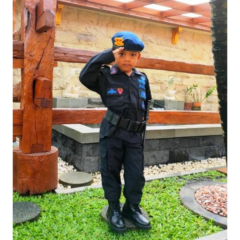 Baju Brimob - Seragam Pdl Brimob Anak-Baju Profesi Brimob Anak