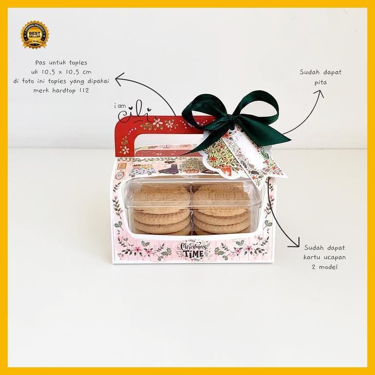 

(Ready) ( Box Tenteng Toples Kotak Natal) Kue Kering Toples Ht112 Natal Christmas (Isi 10) Bestseller