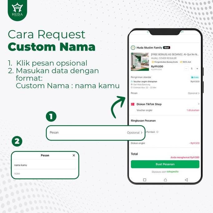 [Custom Nama] A4 Besar Al-Quran Nahwu Latin Tagging Terjemah Perhuruf Perkata Ukuran 21x30 Cm ukuran