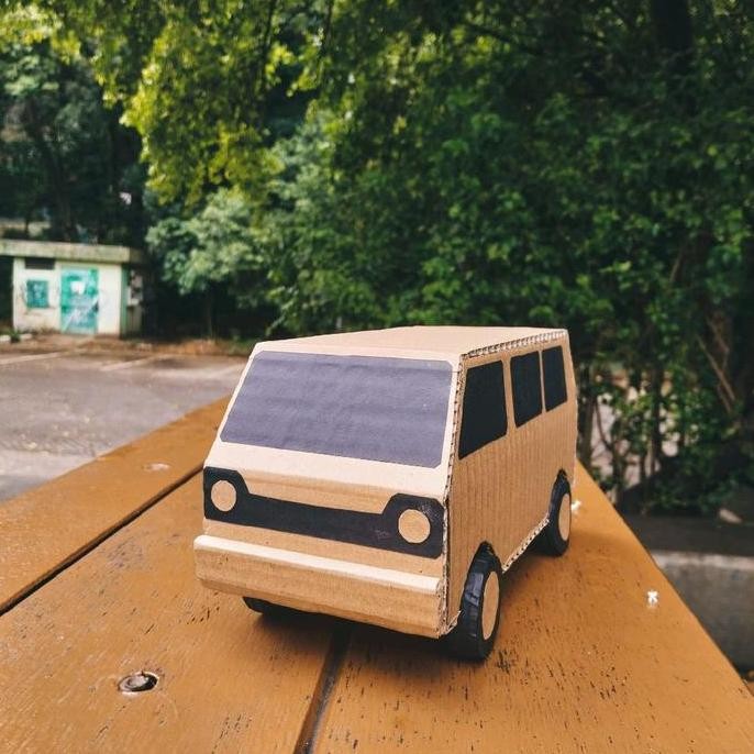 PRAKARYA miniatur Mobil Kardus toys mainan Roda