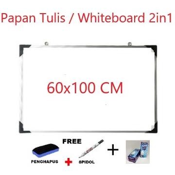 

Berkualitas Papan Tulis Besar Ukuran 60X100 Cm Free Penghapus + Spidol Berkualitas