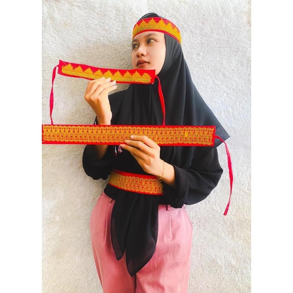 Premium Ikat Kepala - Sortali Batak, Sortali Ikat Pinggang, Sortali Topi Batak, Aksesoris Adat Batak