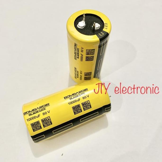 TERMURAH - Elco 10000uf 80v Bombardir Original / Kapasitor 10000uf 80v (2 pcs)
