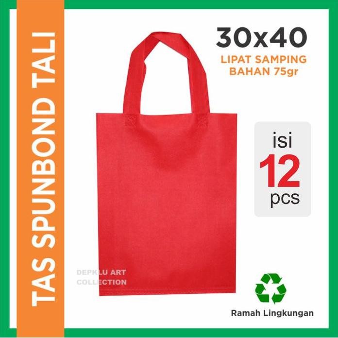 

Murah Tas Spunbond 30X40 Handle Tali - Goodie Bag Polos