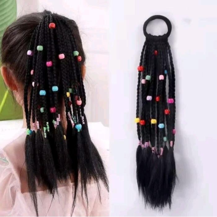 CT Rambut Kepang Anak 1 Pcs Ponytail Kids Rambut Sambung Kepang Rambut Sambung Anak Hair Extension A