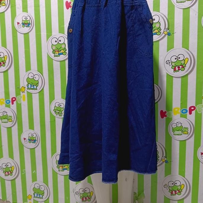 Df239>> Rok Midi Jeans Pendek/Rok Wanita Pendek Terbaru/Rok Midi Jeans